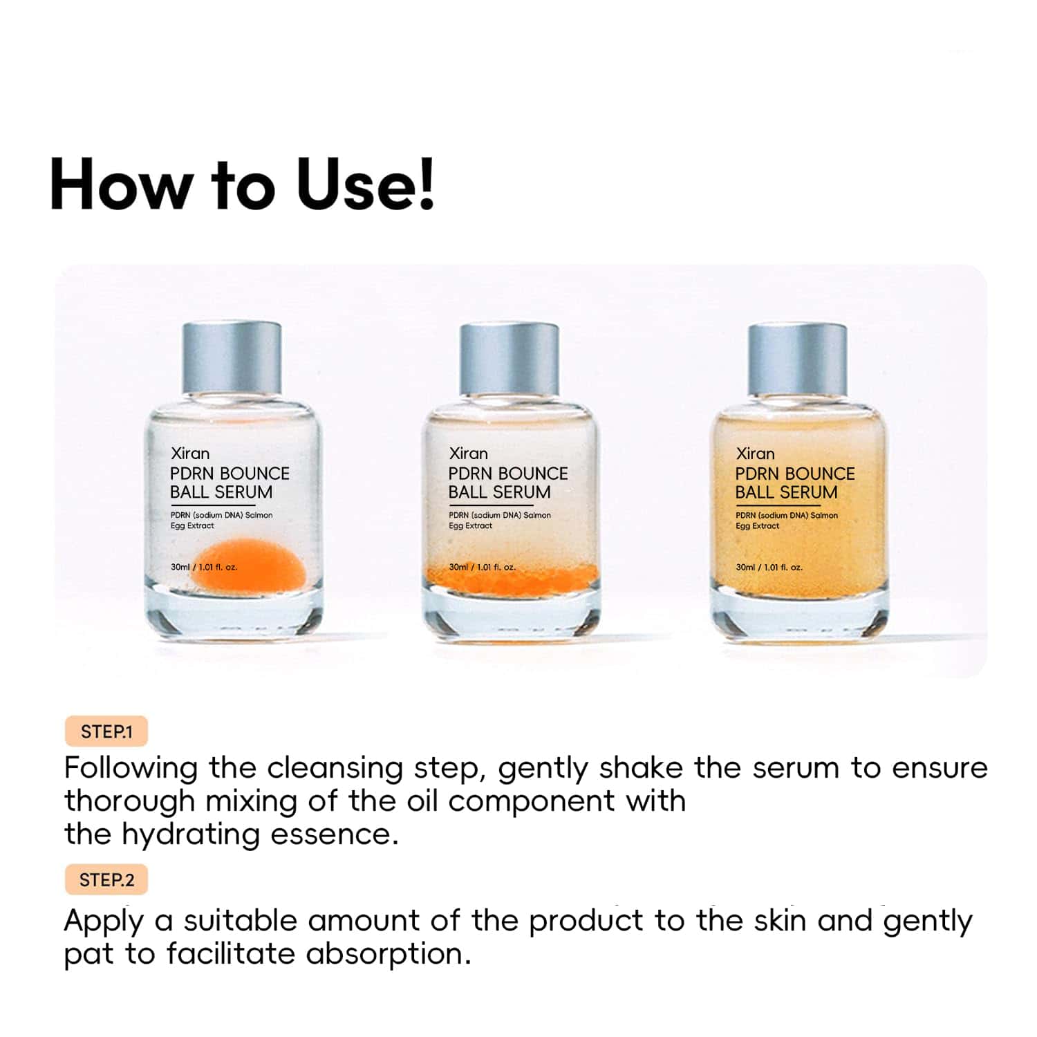 private label pdrn bounce ball serum